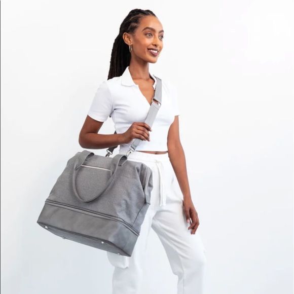 NWT Beis Convertible Mini Weekender in Grey *GONE FOR GOOD* - Picture 3 of 13